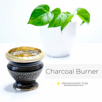 Thumbnail for Brass Charcoal Incense Burner (Large Black Burner)